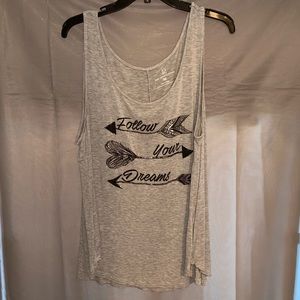 Grey Graphic Tank Top